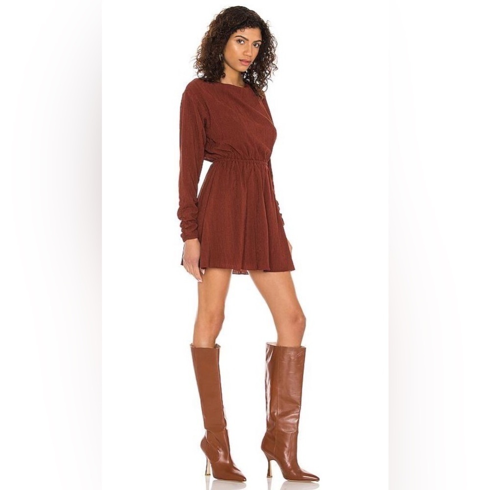 Tularosa Della Dress In Rust Color:Rust Size Small
